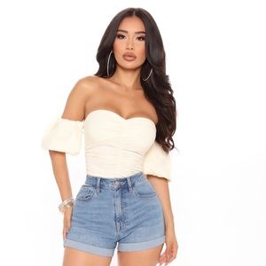 Fashion Nova Medium Wash Denim Shorts